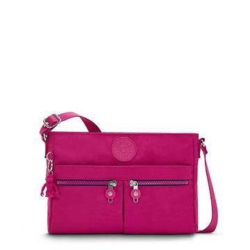 Kipling New Angie Divat Crossbody Táska Rózsaszín Fukszia | HU 1191EB